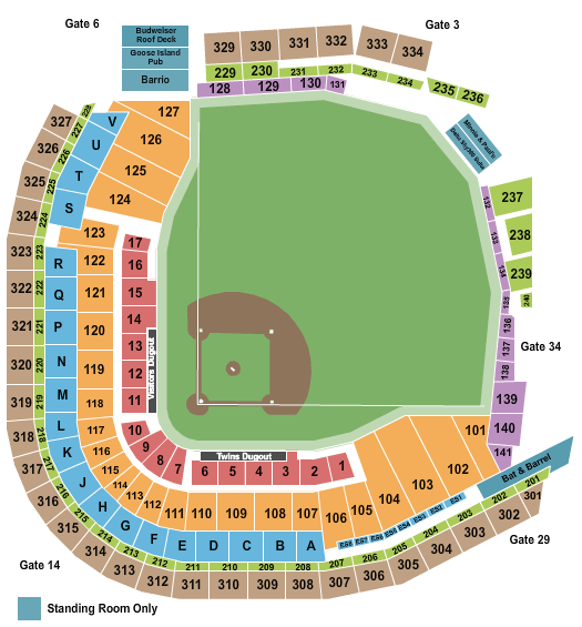 Target Field Twins Seating Chart
